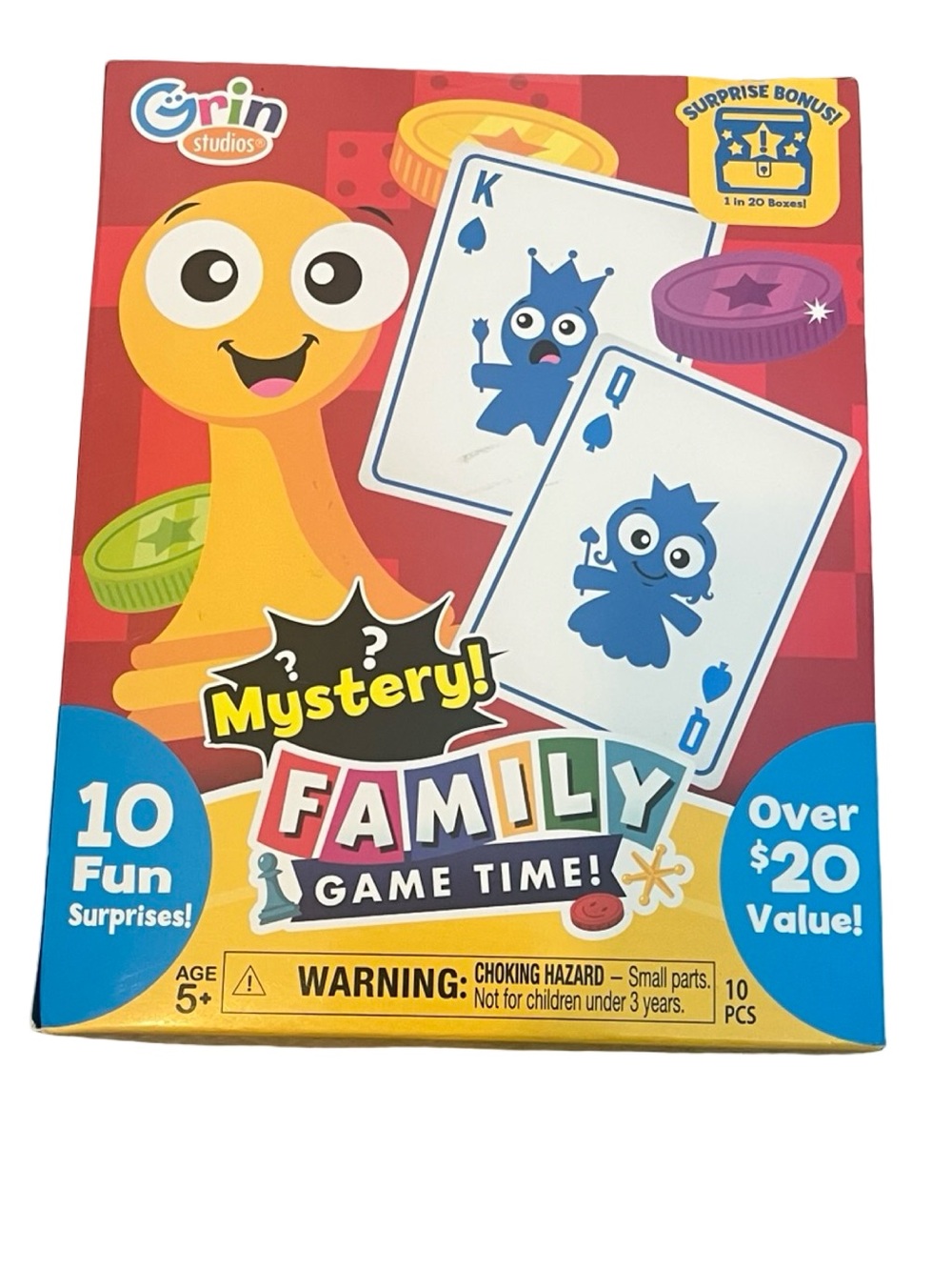 Mystery Family Game Time! Card Game - Red/Yellow. New: Sealed Box; Great Cond.